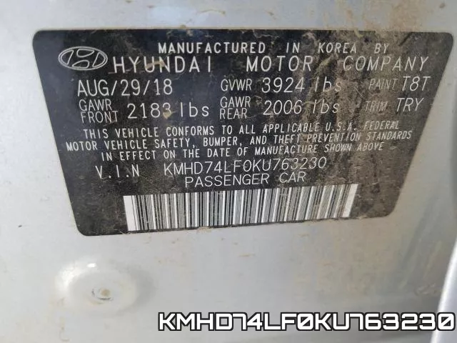 KMHD74LF0KU763230 фото 2