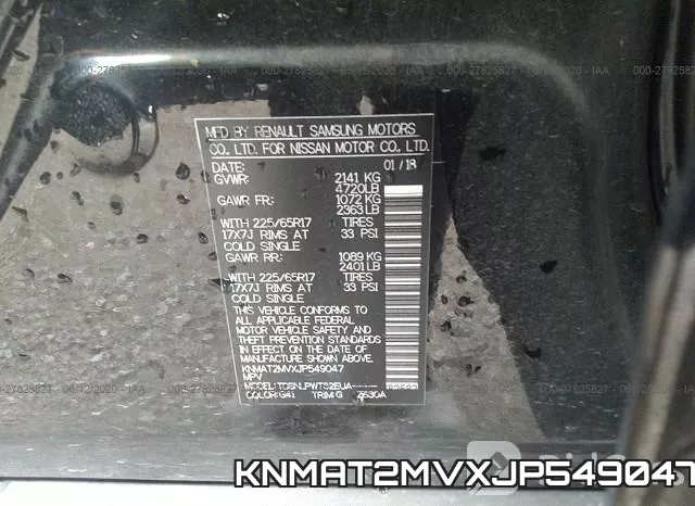 KNMAT2MVXJP549047 фото 10