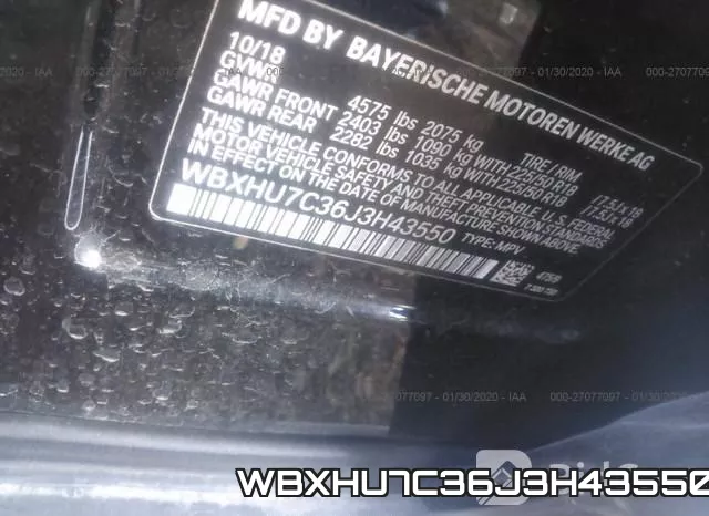 WBXHU7C36J3H43550 фото 9