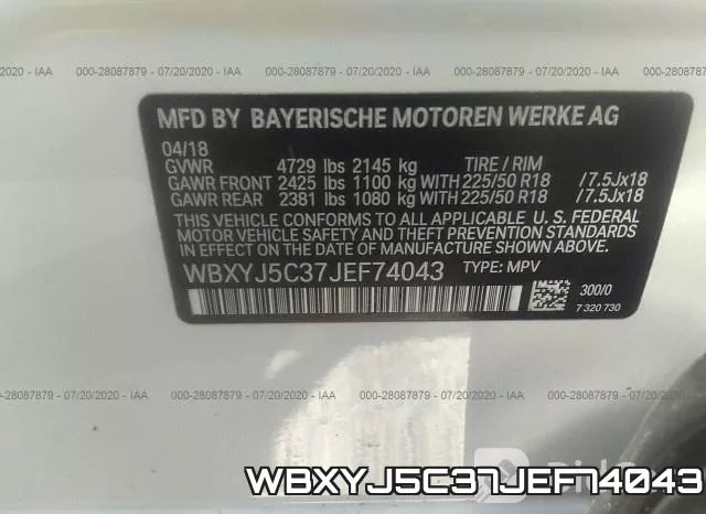 WBXYJ5C37JEF74043 фото 10