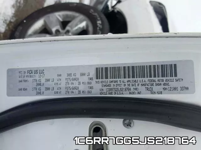 1C6RR7GG5JS218764 фото 2