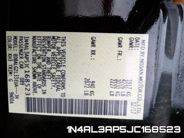 1N4AL3AP5JC168523 фото 2
