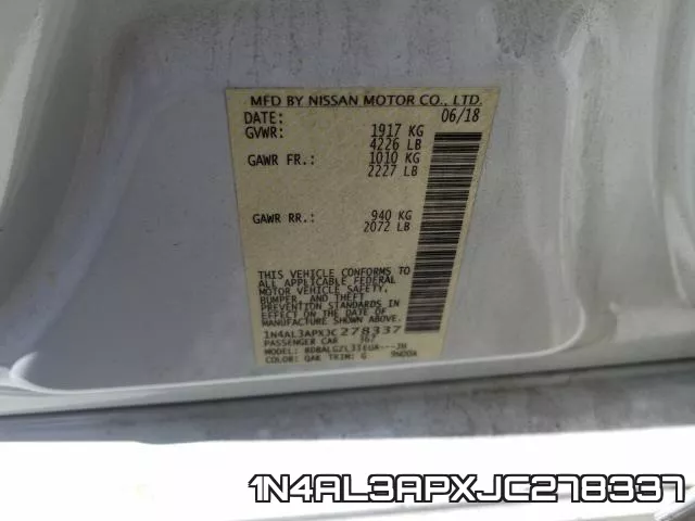 1N4AL3APXJC278337 фото 2