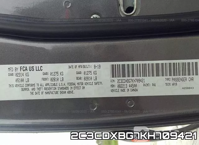 2C3CDXBG7KH709421 фото 10