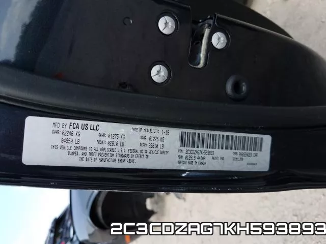2C3CDZAG7KH593893 фото 2
