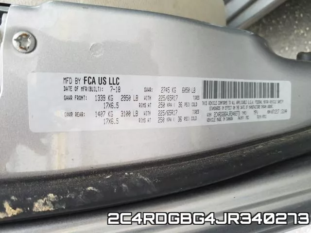2C4RDGBG4JR340273 фото 2