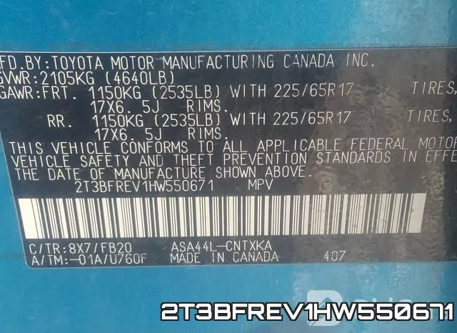 2T3BFREV1HW550671 фото 10