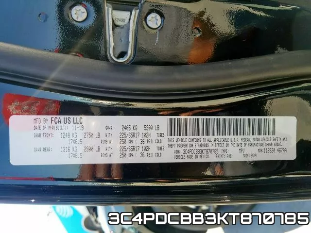 3C4PDCBB3KT870785 фото 2