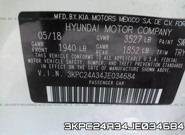 3KPC24A34JE034684 фото 10
