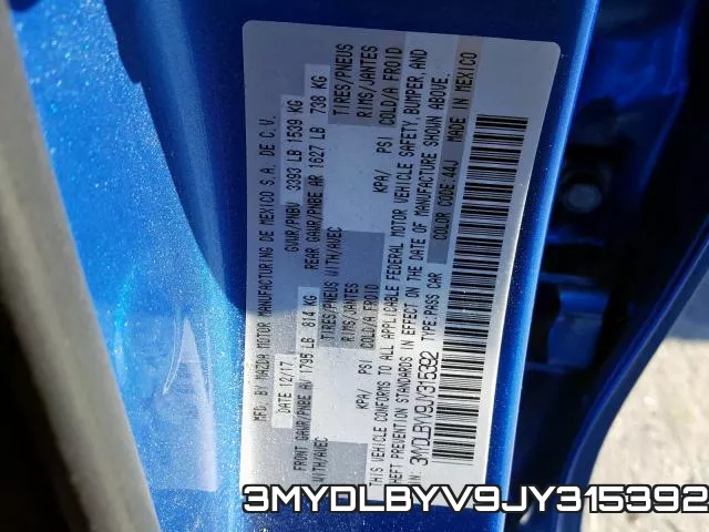 3MYDLBYV9JY315392 фото 2