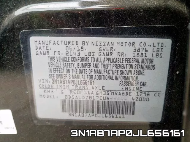 3N1AB7AP0JL656161 фото 2