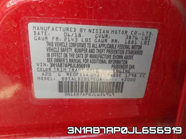 3N1AB7AP0JL656919 фото 2