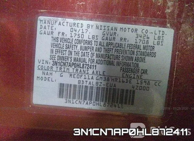 3N1CN7AP0HL872411 фото 10