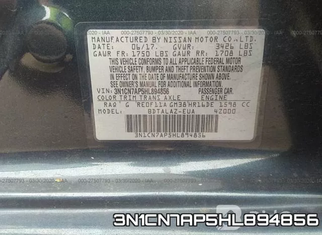 3N1CN7AP5HL894856 фото 10