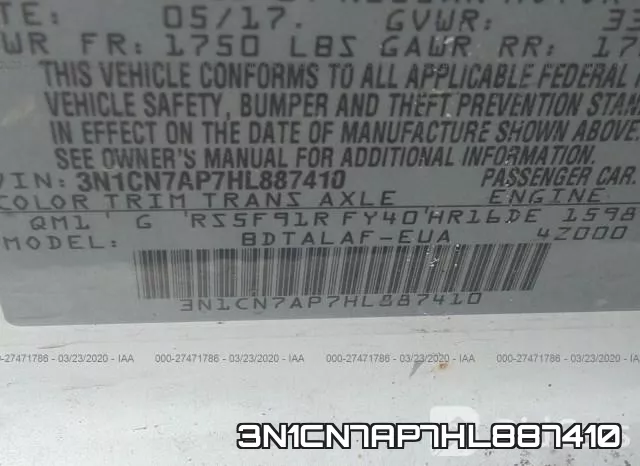 3N1CN7AP7HL887410 фото 10