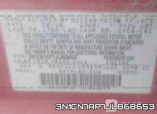 3N1CN7AP7JL868653 фото 10
