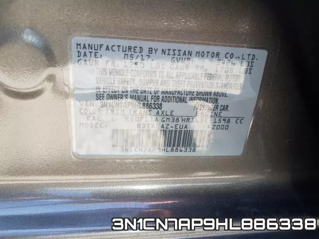 3N1CN7AP9HL886338 фото 2
