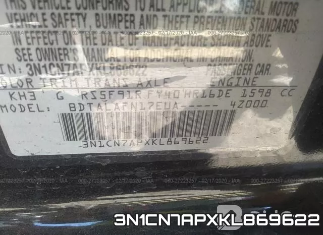 3N1CN7APXKL869622 фото 10