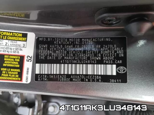 4T1G11AK3LU348143 фото 2