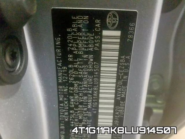 4T1G11AK8LU914507 фото 2