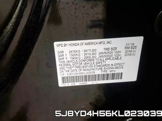5J8YD4H56KL023039 фото 2