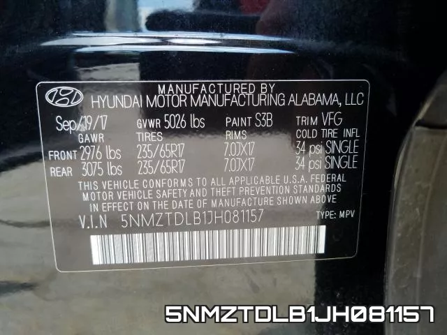 5NMZTDLB1JH081157 фото 2