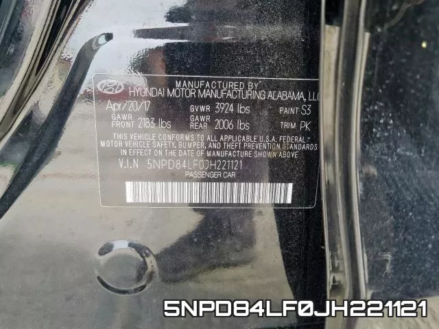 5NPD84LF0JH221121 фото 2