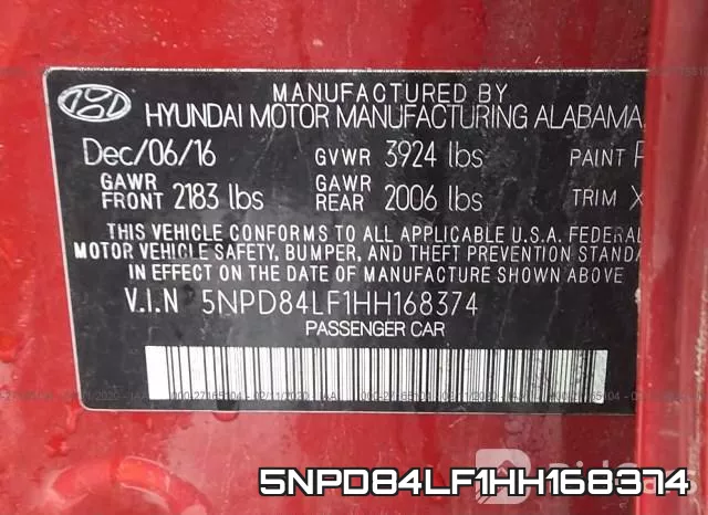 5NPD84LF1HH168374 фото 10