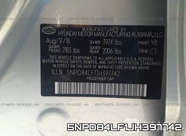 5NPD84LF1JH397742 фото 10