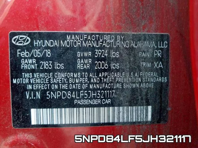 5NPD84LF5JH321117 фото 2