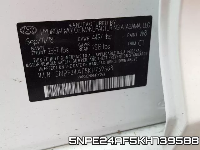 5NPE24AF5KH739588 фото 2