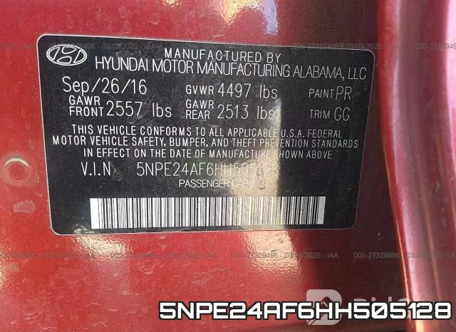 5NPE24AF6HH505128 фото 10