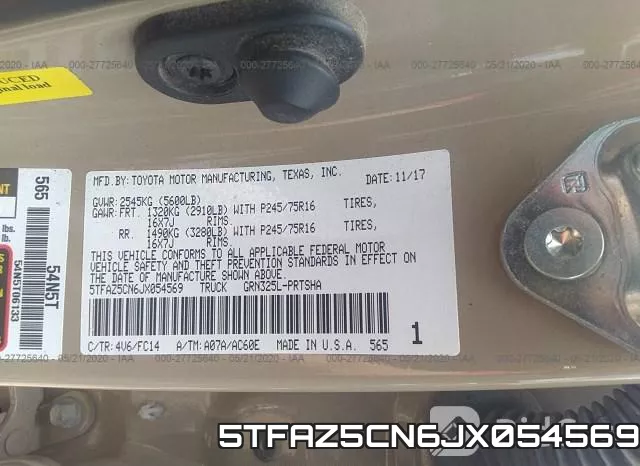 5TFAZ5CN6JX054569 фото 10