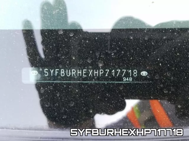 5YFBURHEXHP717718 фото 2