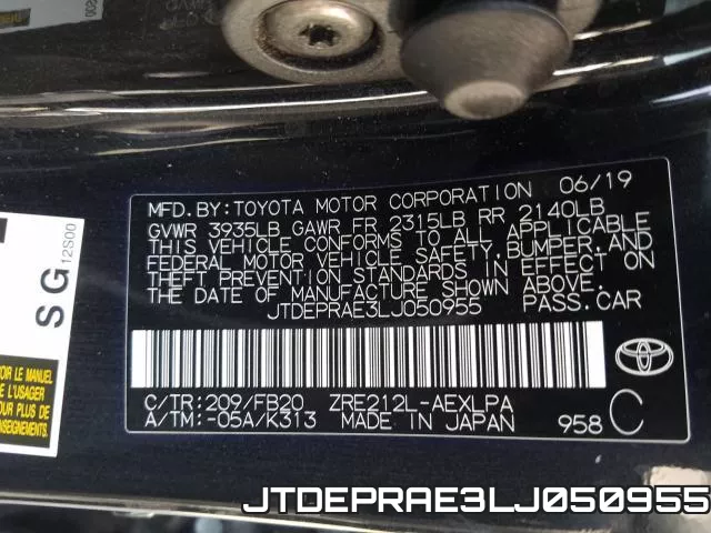 JTDEPRAE3LJ050955 фото 2