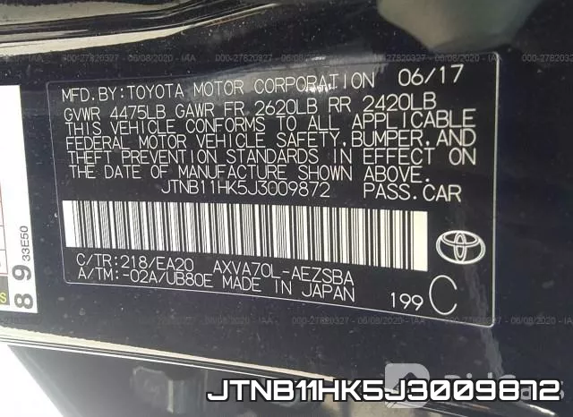 JTNB11HK5J3009872 фото 10