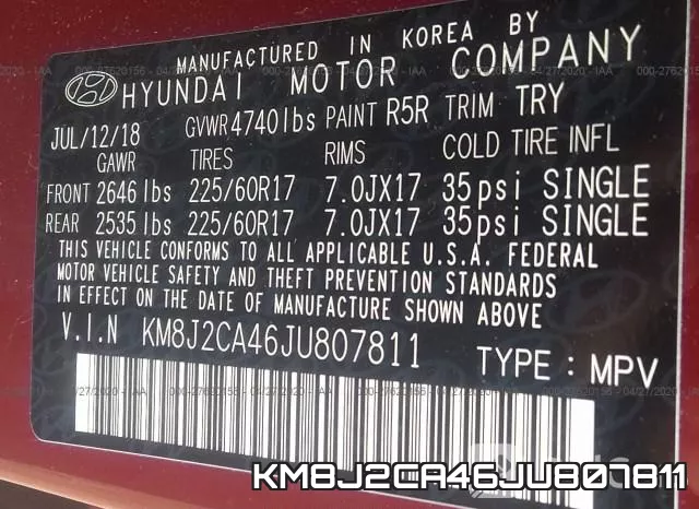 KM8J2CA46JU807811 фото 10