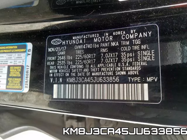 KM8J3CA45JU633856 фото 2