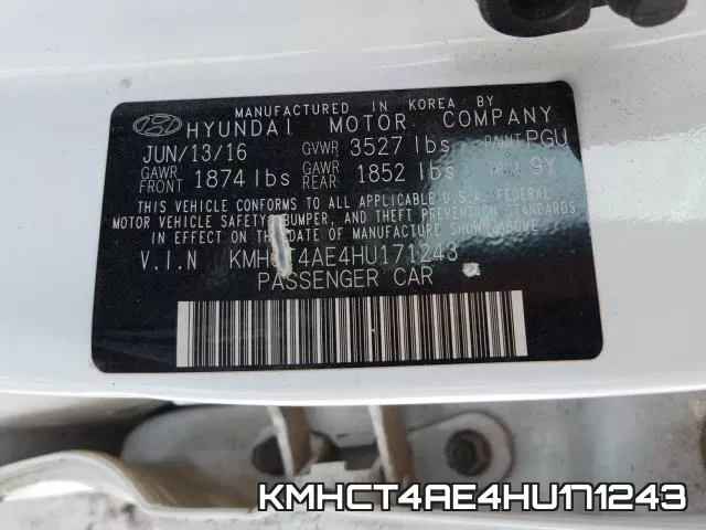 KMHCT4AE4HU171243 фото 2