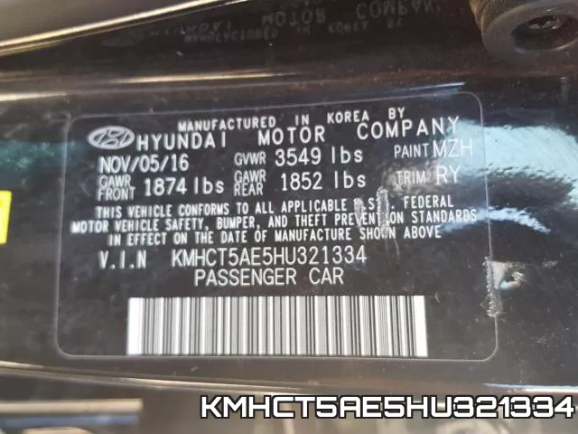 KMHCT5AE5HU321334 фото 2