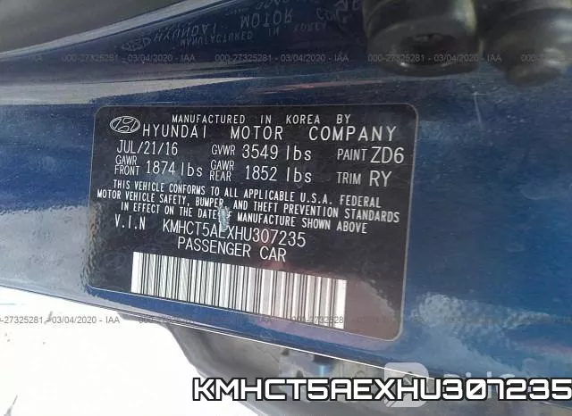 KMHCT5AEXHU307235 фото 10