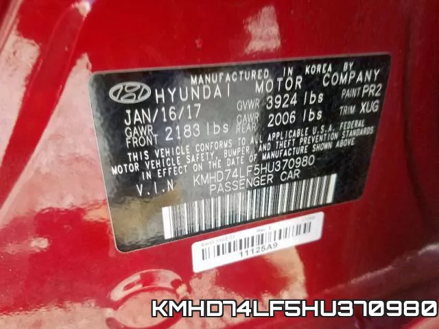 KMHD74LF5HU370980 фото 2