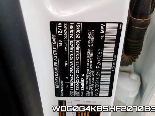 WDC0G4KB5HF207083 фото 2