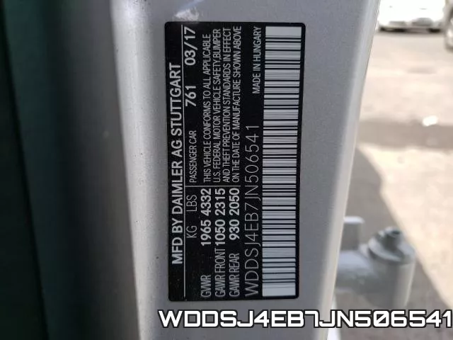 WDDSJ4EB7JN506541 фото 2