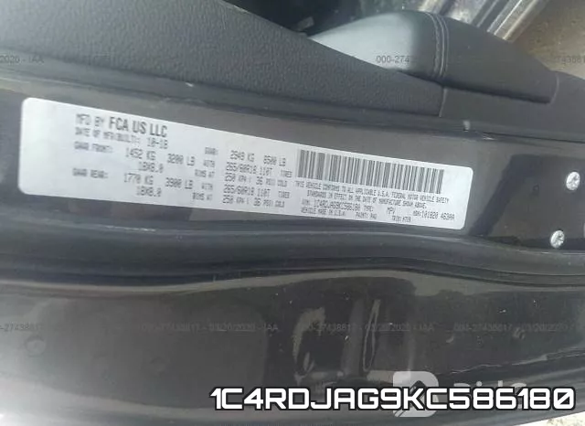 1C4RDJAG9KC586180 фото 10