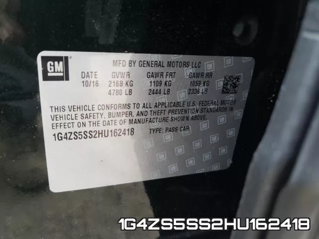 1G4ZS5SS2HU162418 фото 2