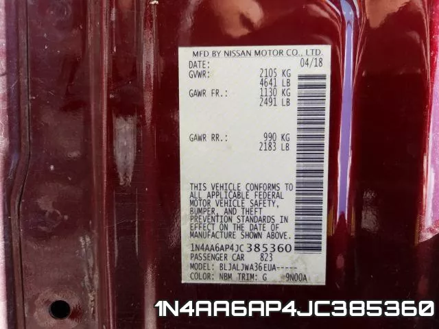 1N4AA6AP4JC385360 фото 2
