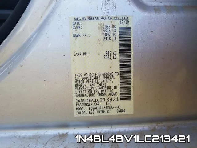 1N4BL4BV1LC213421 фото 2