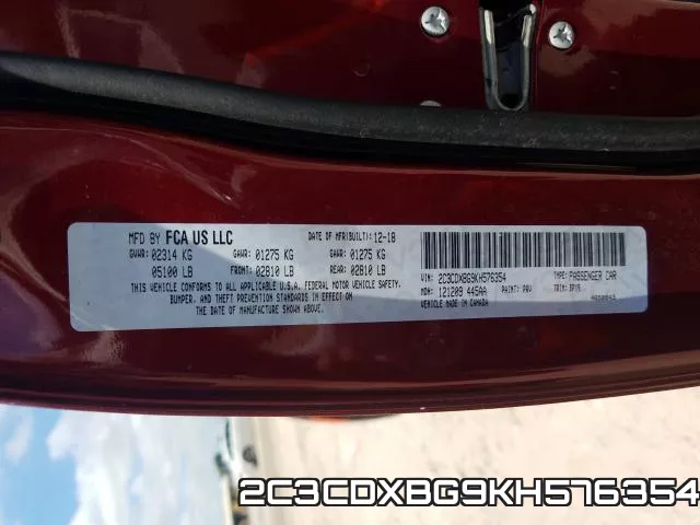 2C3CDXBG9KH576354 фото 2