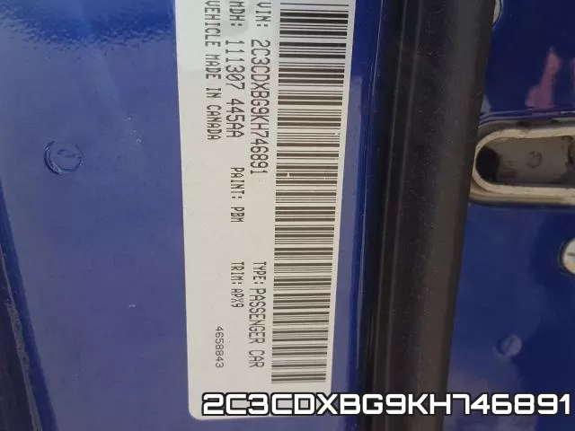 2C3CDXBG9KH746891 фото 2